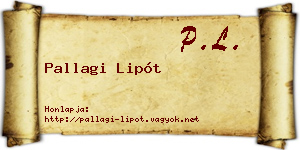 Pallagi Lipót névjegykártya